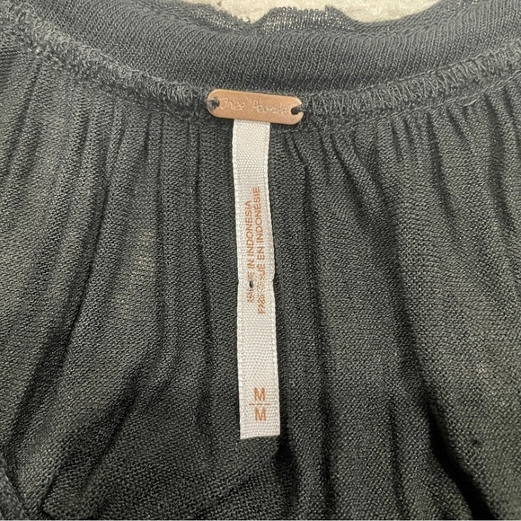 Free People Black Draping Long Sleeve Shirt - Picture 6 of 11